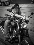 Motorrad Shooting Frau