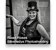Bikerladys Photoshooting Road Roses