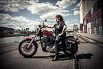 Biker Lady Fotoshooting