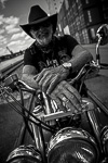 Motorrad Shooting Mann