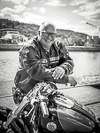 Motorrad Shooting Mann