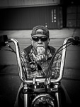 Motorrad Fotoshooting Mann