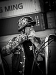 Motorrad Fotoshooting Mann
