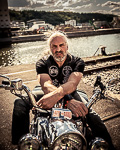 Motorrad Fotoshooting Mann