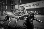 Motorrad Shooting Frau