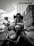 Motorrad Shooting Frau
