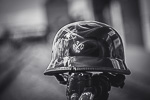 Motorradhelm Stahlhelm