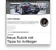 Neue Rubrik mit Anfängertipps